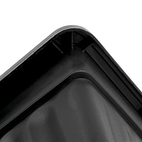 HAKZEON 6 Pack 17 Inches Plastic Flower Box Planters with Trays, Countryside Flower Window Boxes with 30 Plant Labels, Black Rectangular Vegetable Planters for Windowsill, Porch, Balcony, Garden - color: Black