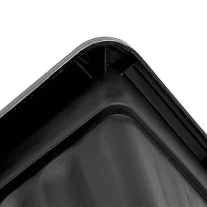 HAKZEON 6 Pack 17 Inches Plastic Flower Box Planters with Trays, Countryside Flower Window Boxes with 30 Plant Labels, Black Rectangular Vegetable Planters for Windowsill, Porch, Balcony, Garden - color: Black