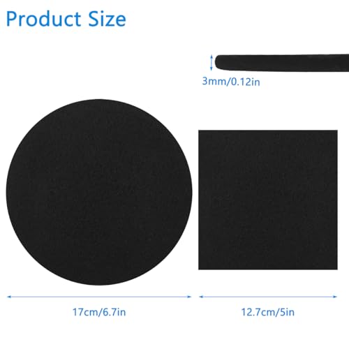 6.7inch & 5inch Charcoal Filters for Kitchen Compost Bucket, Compost Filter for Countertop Bin,Compost Pail Replacement Activated Carbon Charcoal Filters, Round& Rectangle - size: 2P-Round+Sqaure