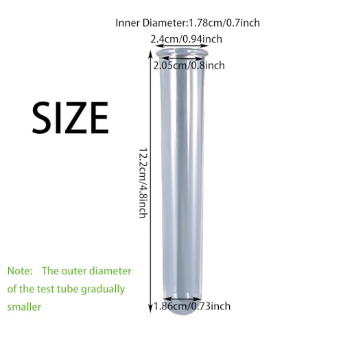9Pcs Clear Test Tubes for Plant Propagation Station Hydroponic/Flowers for Home Office Desktop Decoration(Test Tube)