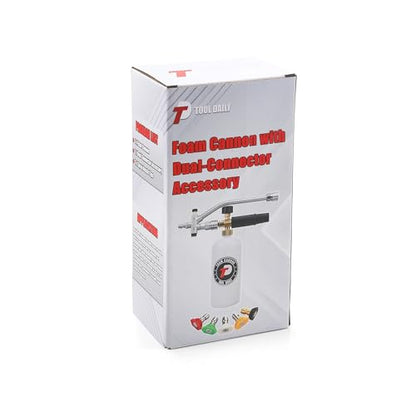 Tool Daily Foam Cannon with Dual Connector Accessory, 1/4" Quick Connect - style: Foam Cannon with Dual Connector