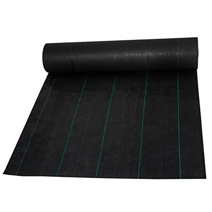 VEVOR Weed Barrier Fabric Heavy Duty 3x300 FT, 5.8oz Landscape Fabric, Woven Garden Fabric Weed Barrier, Weed Blocker Fabric, Weed Control Fabric Ground Cover, Geotextile Fabric, Gardening Mat, Black - size: 3FT*300FT-5.8OZ, style: Woven