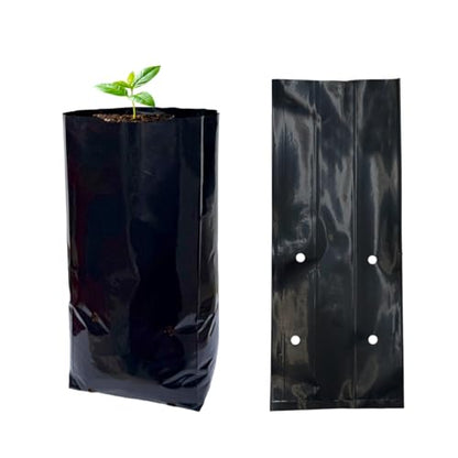 gardtree 100 Pcs Thicken Plastic Plant Nursery Bags 4.7" x 9.8", Grow Bags for Fruit Trees, PE Seedling Pots, Nursing Growing Pouch, Ideal for Flowers, Vegetables, Fruit, Plant Growing Containers - size: 4.7"x9.8"/100PCS