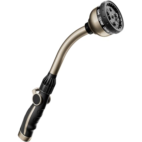 RESTMO Watering Wand Heavy Duty, 15-Inch Long Hose Nozzle Sprayer - color: Bronze