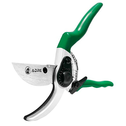 Adre Bypass Garden Pruning Shears – 8-inch Professional Pruning Shears for Gardening – High Carbon Steel Garden Clippers with Non-Slip Handles – Sharp Hand Pruners for Small Branches, Pruning Trimming
