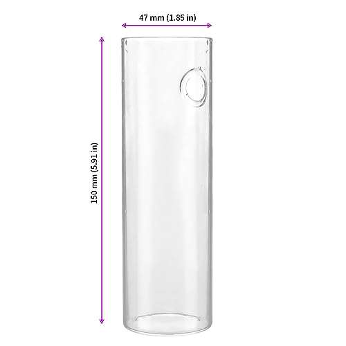 JEUIHAU 6 PCS Glass Wall Mounted Planters, Wall Glass Tube Plant Holder, Plant Propagation Containers for Hydroponics Plants, Garden Decor