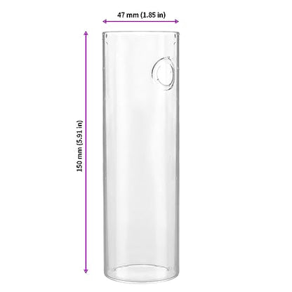 JEUIHAU 6 PCS Glass Wall Mounted Planters, Wall Glass Tube Plant Holder, Plant Propagation Containers for Hydroponics Plants, Garden Decor