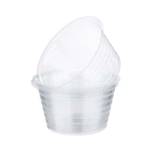 M METERXITY 10-Pack Plastic Plant Saucer, 6 Inch Clear Thin Plant Saucer Drip Tray for Indoor/Outdoor, Planter Liners Nursery Pots - size: 6 Inch
