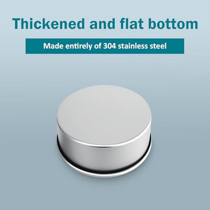 2.36" (6cm) Mini Sieve Pan with Lid Set, Full 304 Stainless Steel, 1.38" H - size: Pan with Lid/Ф2.4in(6CM)