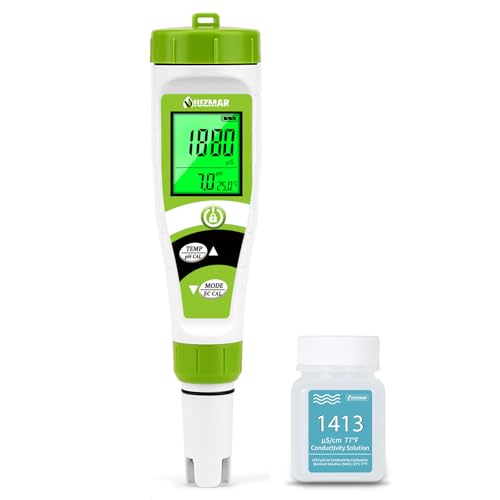 UIUZAMR pH Meter for Hydroponics PPM EC Meter for Water Hydroponics - color: Green