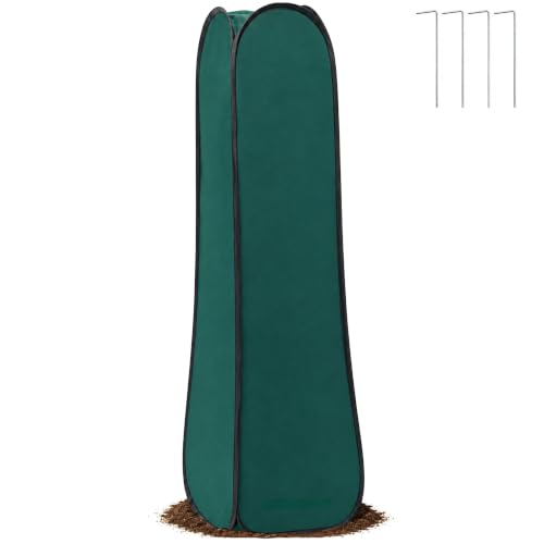 Pop Up Plant Cover Freeze Protection, Warm Winter Plant Protector Tent - color: 16 X 16 X 50 Inch