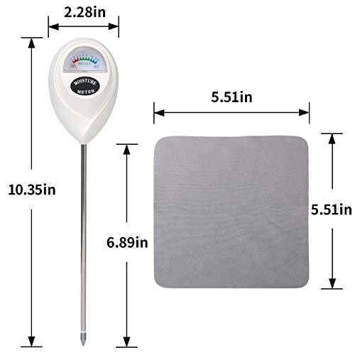 ONEDONE Moisture Meter, Soil Moisture Meter with Cleaning Cloth for House Plants, Gardening, Farming, Indoor and Outdoor Plants