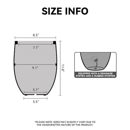 Kante Small Round Curved White Concrete Planter 9.1" Dia, Outdoor - color: White, size: 11.8 Inch Tall