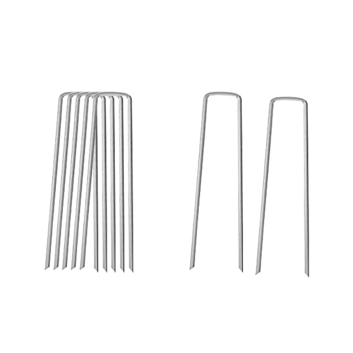 Ground Staples 8 Gauge Landscape Staples 4 Inch for Sod, 16Pack - size: 4 Inch