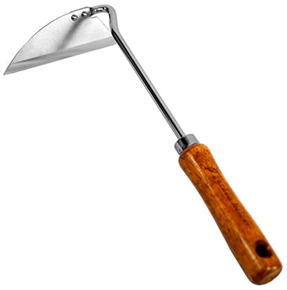 Japanese Weeding Tool Nejiri Gama Weeding Hoe Sharp Japanese Steel with Wood Handle, Nejiri Gama Weeding Sickle, Made in Japan, Hand Weeder Tool for Garden, Silver - color: Brown Nejiri Gama