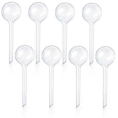 Pynqdfu 8 Pcs Clear Plant Watering Globes,Plastic Self Watering Bulbs Ball,Garden Water Device for Plant Indoor Outdoor(Small) - size: 8 Small
