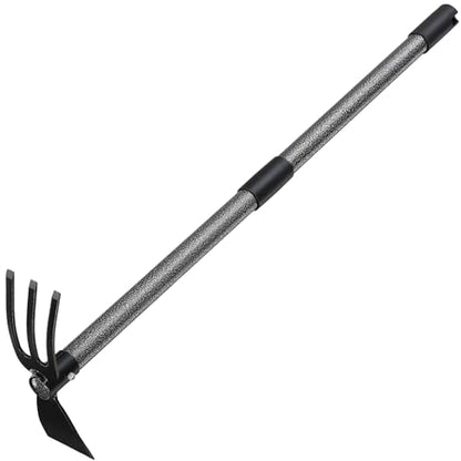 Weeding Tool, Hoe Cultivator 2 in 1 Garden Tools - 31" Heavy Duty Weeder Hand Tiller Weeding Rake for Flower Beds Yard Lawn Gardening Digging Planting - size: 31 inch