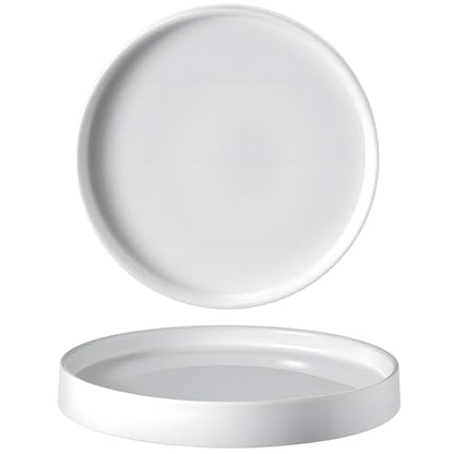 Ceramic Plant Saucer 6.5 Inch 2 Pack White, Fits Pot Base Under 6 Inch - size: 6.5in 2pack