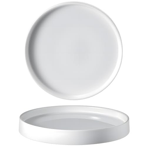 Ceramic Plant Saucer 6.5 Inch 2 Pack White, Fits Pot Base Under 6 Inch - size: 6.5in 2pack