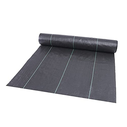 EXTRAEASY 4ft x 180ft Garden Weed Barrier Landscape Fabric,Weed Block Fabric Heavy Duty 3.2OZ,Woven Mulch for Landscaping Ground Cover Weed Control Fabric, Black Garden Bed Liner - size: 4ft x 180ft