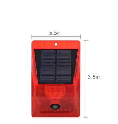 HULPPRE Solar Outdoor Motion Sensor Alarm,130db Loud Siren Lamp Noise Maker