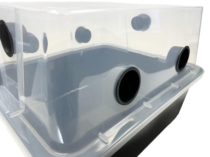 Myco Labs Grower's Select Mushroom 48Q Monotub Fruiting Chamber with Filter Disks and Liner - size: 48 Quart