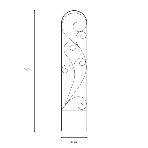 Zhongma 4 Pack 36" Metal Plant Trellis for Potted Plants Climbing,Indoor and Outdoor Fence Plant Support Trellis for Flower and Vagetable - size: 8"W x 36"H (4 Pack)