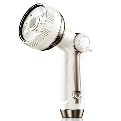 Garden Hose Nozzle Heavy Duty Metal Water Hose Sprayer - color: Beige
