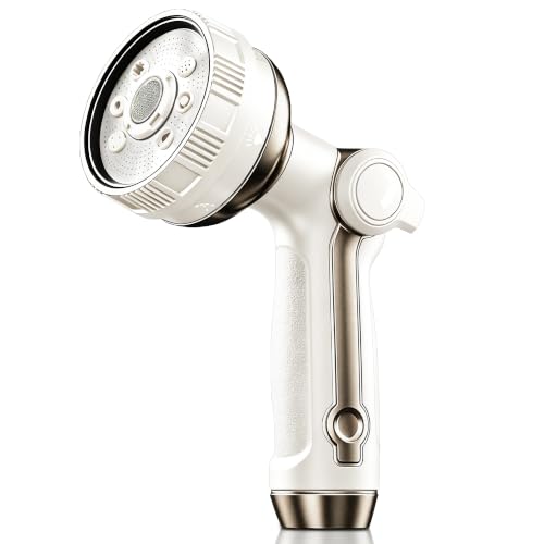 Garden Hose Nozzle Heavy Duty Metal Water Hose Sprayer - color: Beige