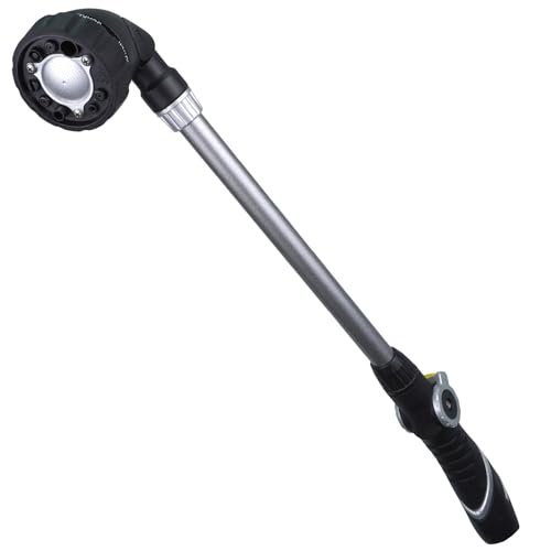 Heavy Duty Watering Wand, 22-Inch Long Metal Garden Hose Wand with Adjustable Rotating Head, Hose Nozzle Sprayer with Thumb Control, Perfect for Hanging Baskets,Shrubs and Plants