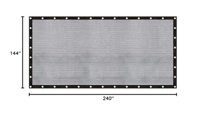 Cool Area 60-70% Mesh Tarp Shade Screen with Grommets, 12x20ft, Black - size: 1 2'X2 0'