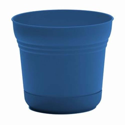 Bloem Saturn Planter w/Saucer (SP0733), Classic Blue, 7" - color: Blue, size: 7"