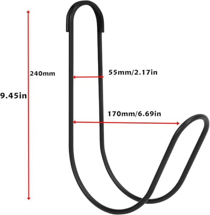 Metal Garden Hose Holder Wall Mounted Water Hose Holder for Outside Yard (1, Matt Black) - color: Mattblack