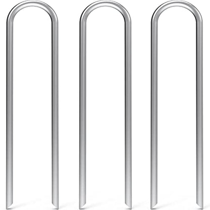 MySit 12 Inch 25 Pack Heavy Duty U Shaped Garden Stakes - size: 12 Inch