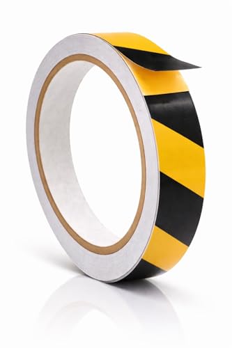 WOD Engineering Grade Retro Reflective Tape Black & Yellow, 1.5 inch Wide x 30 ft. Outdoor Waterproof Safety Reflector for Autos, Bikes, Camper, RV, Boat Striping, and Traffic Signage Marking - color: Black & Yellow, size: 1.5 Inch