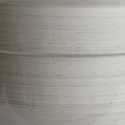 Garden Elements Indoor/Outdoor Glazed Brushed Happy Plastic Planter, Large, Cream, 15" - color: Cream