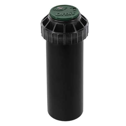 Orbit Watermaster 55461 Voyager 4-Inch Adjustable Pop-Up Gear Drive Sprinkler Head, Black, 2 Count (Pack of 2) - size: 4-Pack, style: Hard Cap
