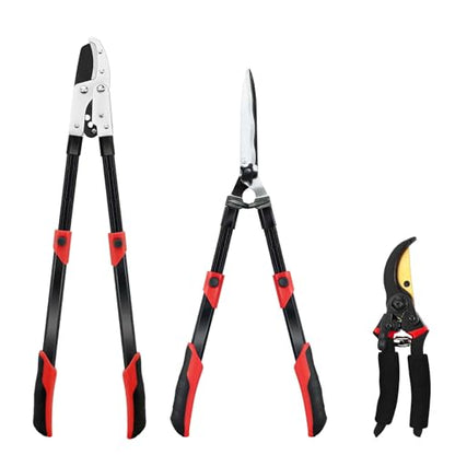 YRTSH 3-Piece Garden Tool Set, Loppers, Hedge Clippers and Garden Shears