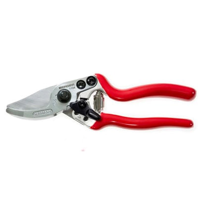 BERGER Pruning Shears for Small Hands – Professional Compact Garden Pruners with 15° Angled Cutting Head, Forged Aluminum Handles, Replaceable Blade & Counter-Blade – 1104 - size: 18.5x6x2.5 cm