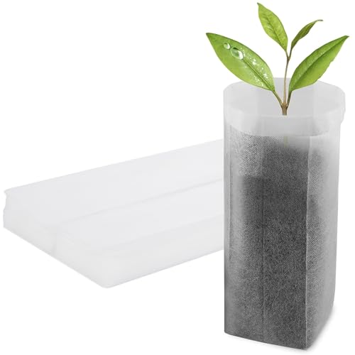 Fabric Grow Bags - 7.87x13.77 inches Breathable Seed Starter Plant Grow Bags for Seedling Pots, Nursery Pots for Plants, 50pcs - color: White, size: 7.8"x13.7"/Pack of 50