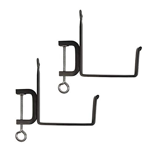 Achla Designs SFB-01C Clamp-On Flower Box, 6" Deck Bracket, Black - size: 6 Inch