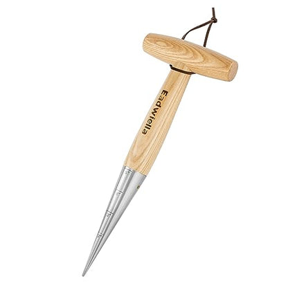 Dibber with 5 Inch Measurements Seed Dibber Garden Tool Hand Dibbler Seed Planter Tool Seed Dispenser Hole Digger for Planting Small Seeds Seedlings Sowing Seeds Transplanting Plants - size: 5-inch Bulb Planter