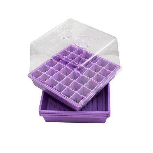 Bootstrap Farmer Countertop Seed Starter Kit in Purple, Reusable 1010 Tray Bundle with Inserts and Humidity Dome - color: Purple