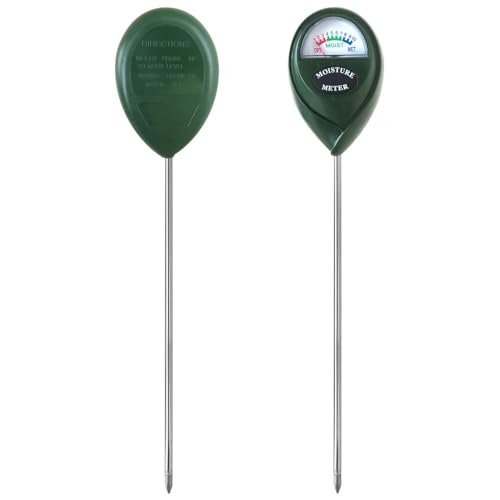 2 Pcs Long Probe Deep Use Soil Moisture Meter Sensor, Water Monitor Indicator, Hygrometer for Outdoor Indoor Large Pot Plants, Flower, Gardening, Farming - Welsdolk