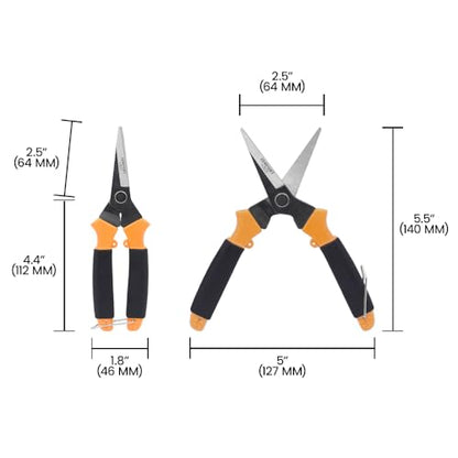 Zenport H303 Light Needle Nose Shear with Wishbone Spring, 6.75-Inch