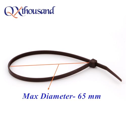 Dark Brown Zip Ties 10 Inch Cable Ties 100 Pack Outdoor Use - size: 10"-brown-100 pcs