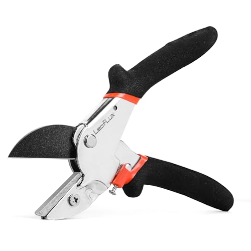 LeafLux 8" Professional Heavy Duty Anvil Pruning Shears with Anti-Rust SK-5 Blades, Garden Shears for Dry Stems and Small Branches, Gardening Scissors, Clippers for Wood, Non-Slip Handle. | LFXP1108S - color: 1108s