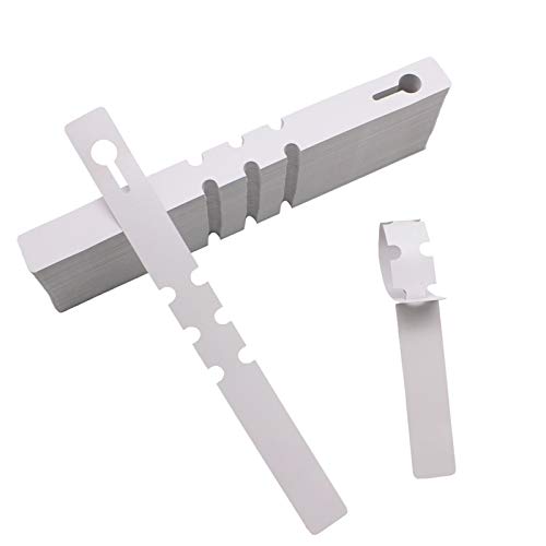 Mziart 200Pcs Plastic Plant Labels Wrap Around Tree Tags, Adjustable Nursery Garden Labels Plant Tags with Large Writing Surface, White - size: 7.87 x 0.79inch