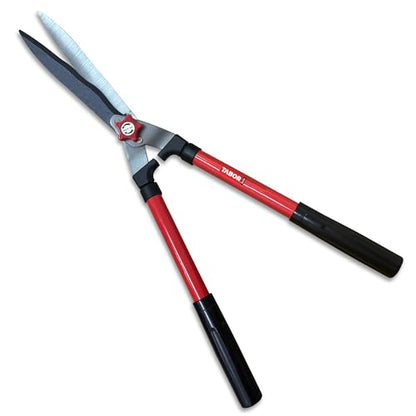 TABOR TOOLS B620A Hedge Shears with Wavy Blade for Trimming Borders, Boxwood, and Bushes, Manual Hedge Clippers with Comfort Grip Handles. - style: Classic