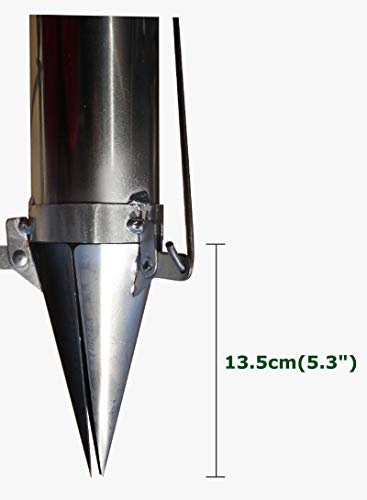 Seedling Transplanting Bulb Planter Tool Long Handle, Vegetable Young Plant Manual Plant Transplanter, Double Handle Stainless Steel Planting Garden Tools with Pedal for Garden, Greenhouse